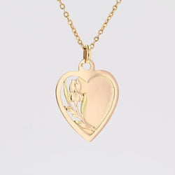 Médaille cur ajouré or rose - Castafiore