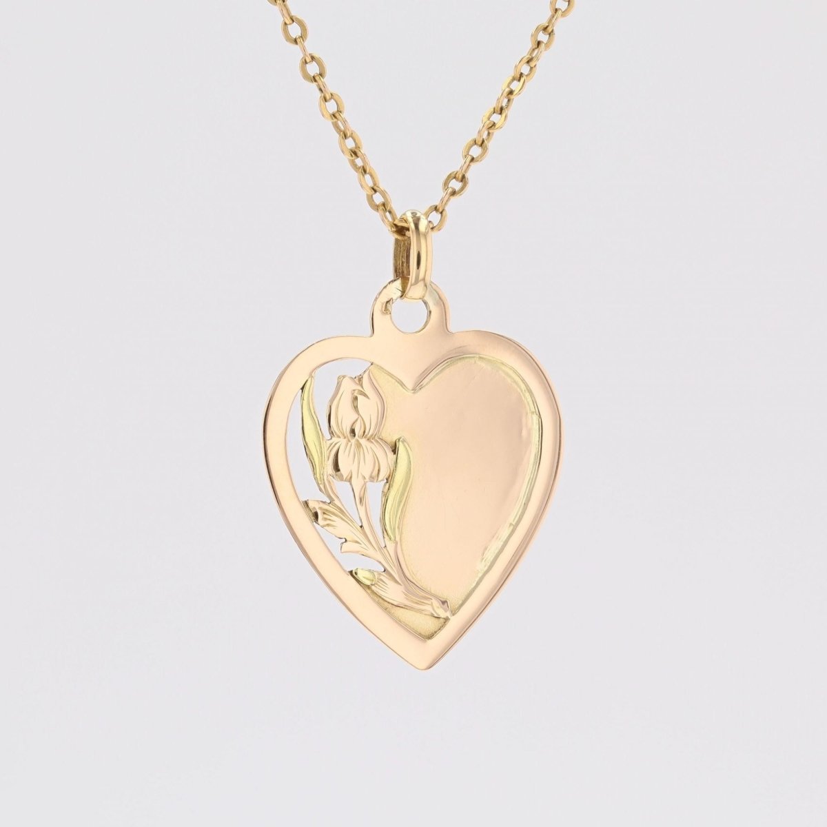 Médaille cur ajouré or rose - Castafiore