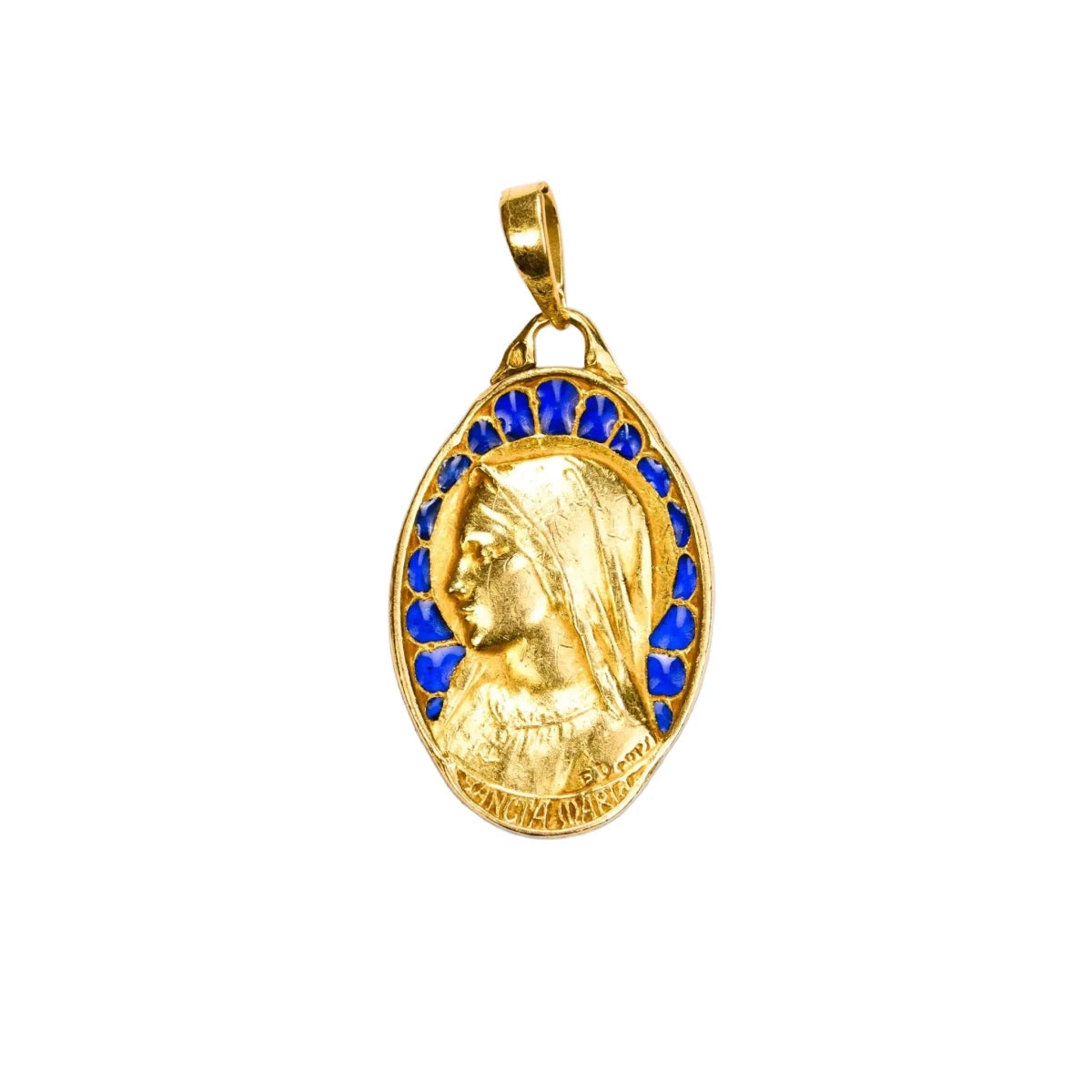 Médaille DROPSY en or jaune et émail - Castafiore
