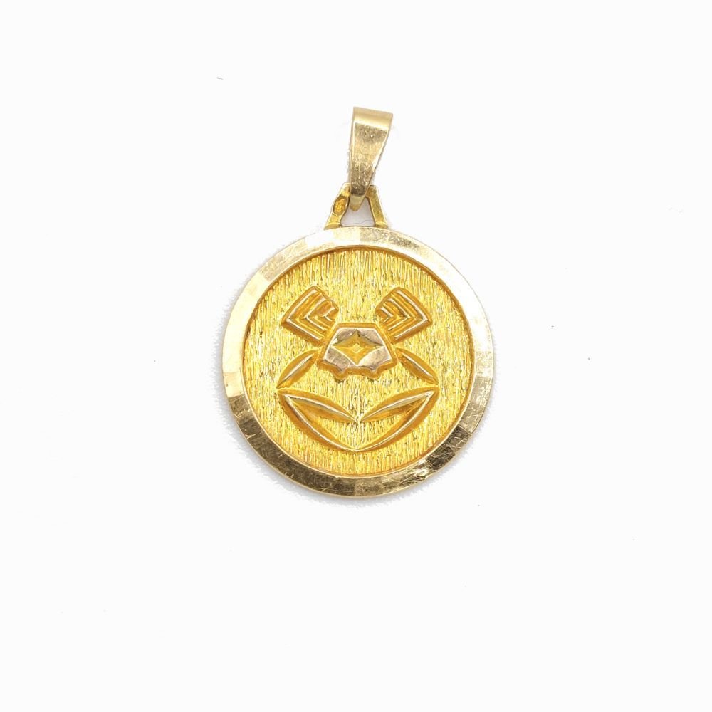 Médaille du signe du Zodiaque "Cancer" or 18k - Castafiore