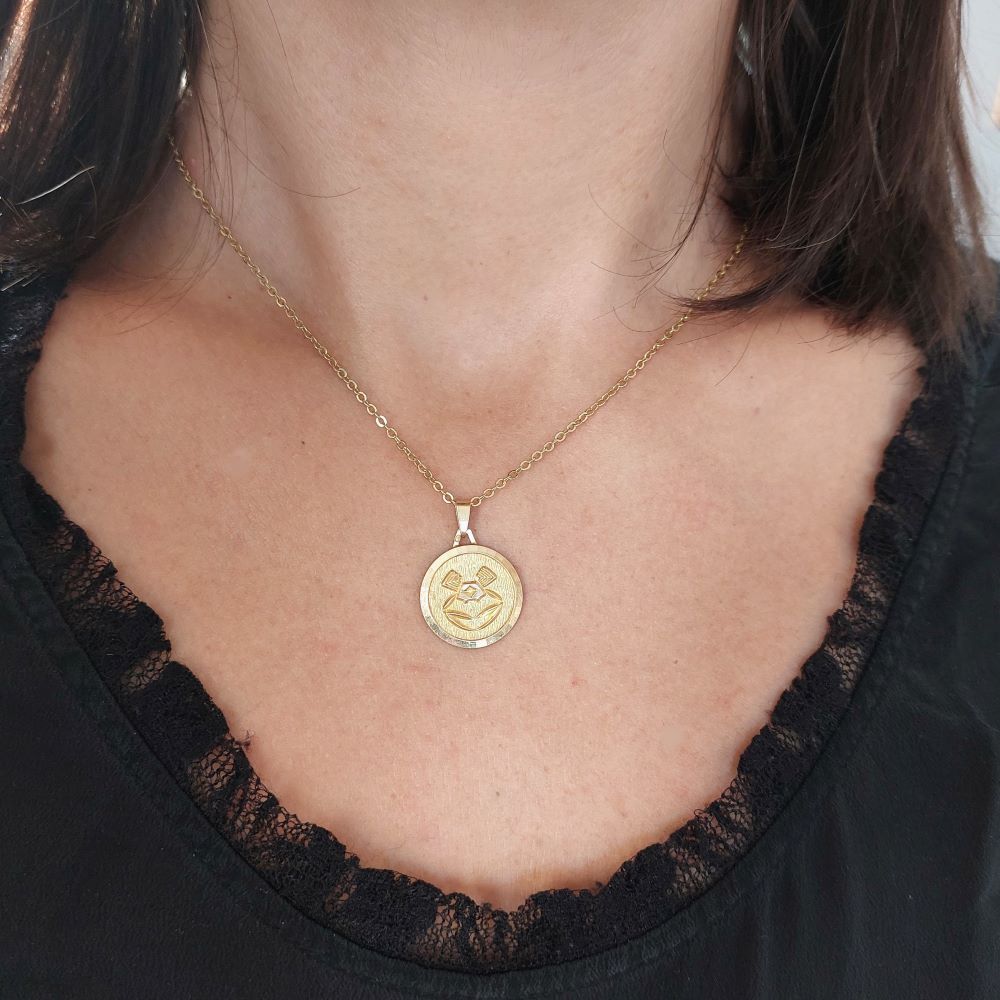Médaille du signe du Zodiaque "Cancer" or 18k - Castafiore