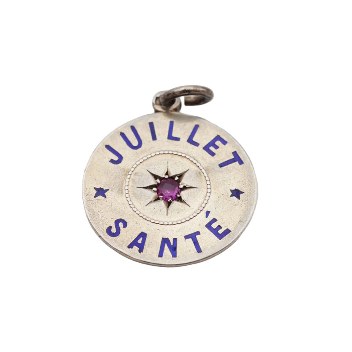 Médaille en argent, émail et rubis - Castafiore