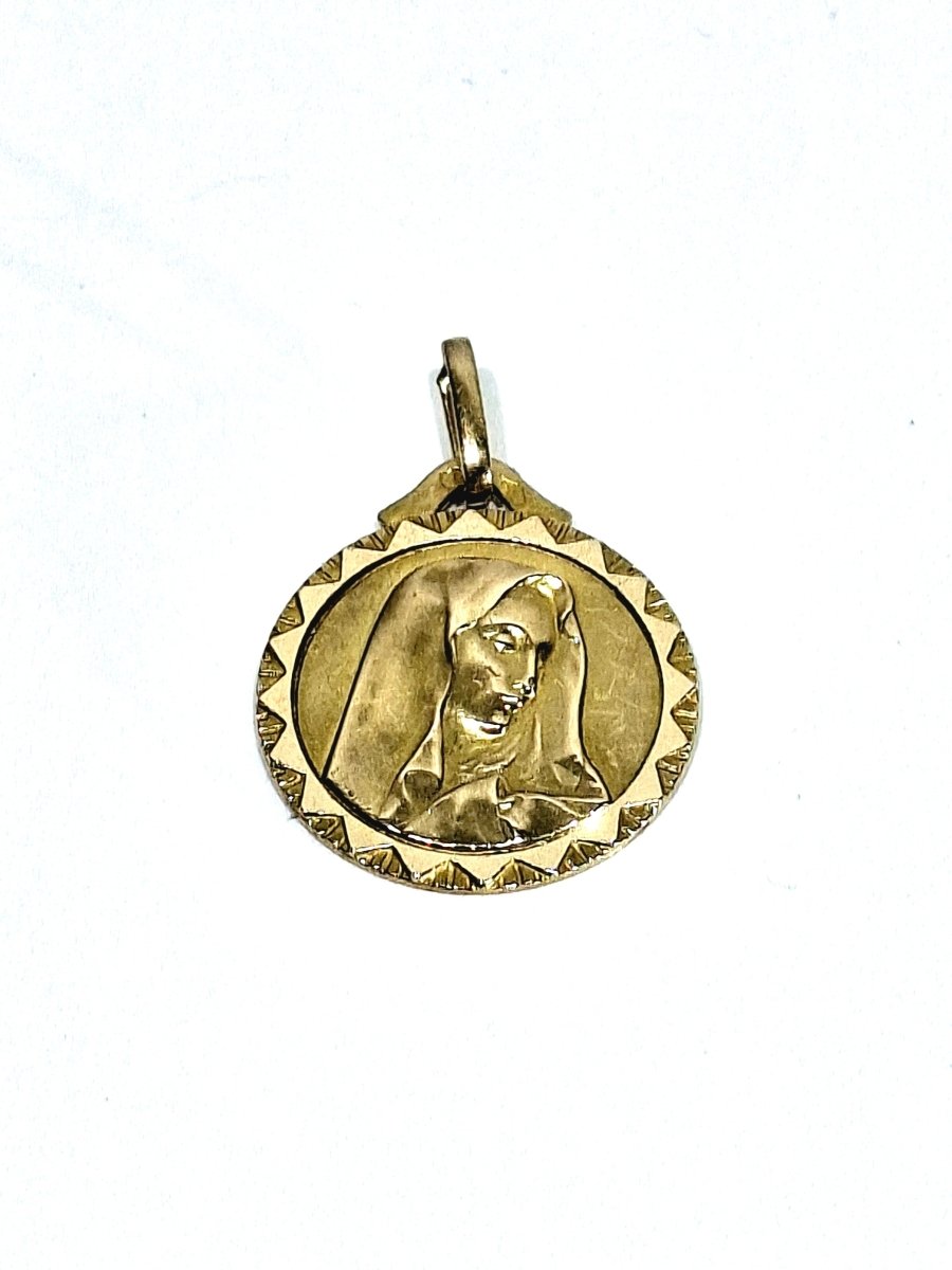 Médaille en or champagne de la vierge - Castafiore