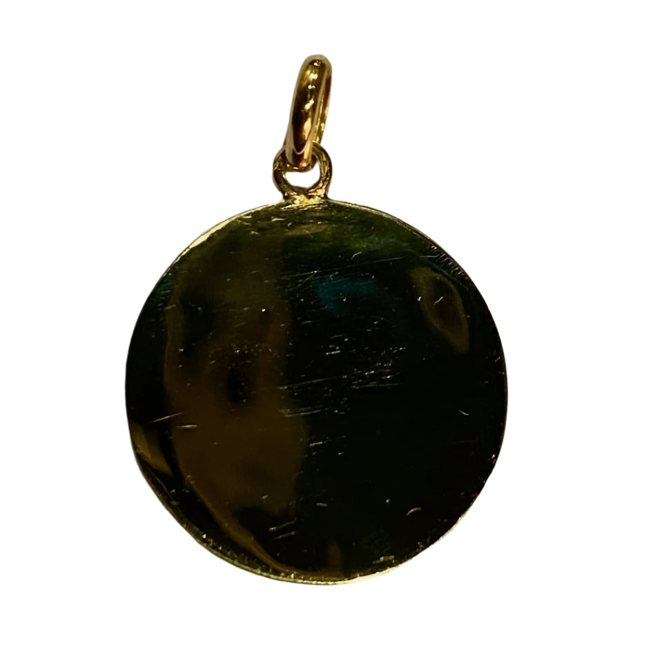 Médaille en or jaune 18 carats représentant Saint Michel signée L.Tricard, vers 1930 - Castafiore