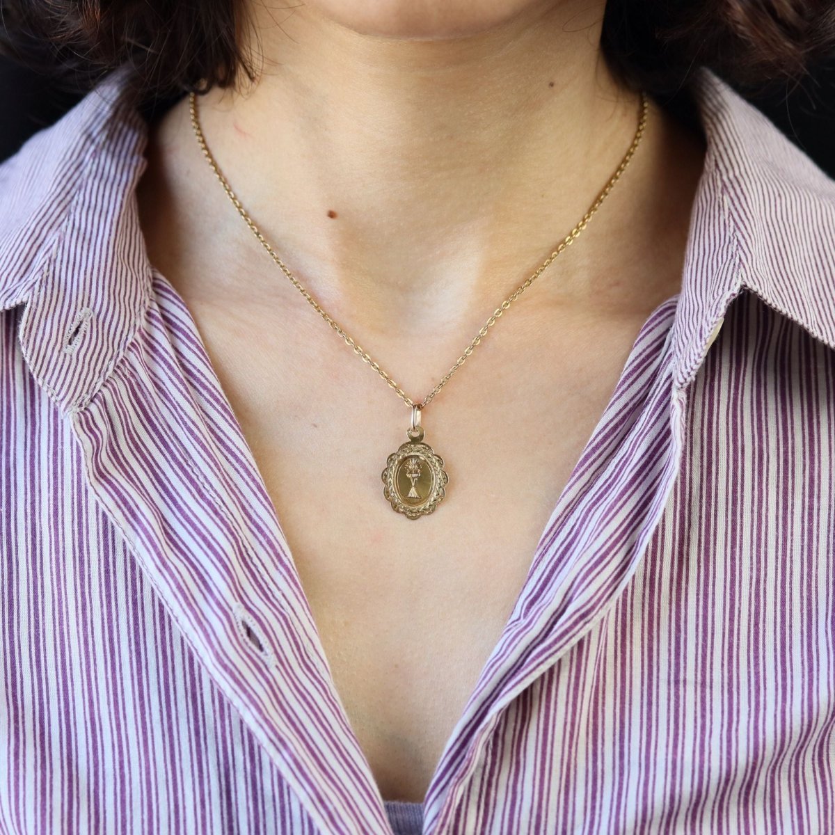 Médaille en or jaune - Castafiore