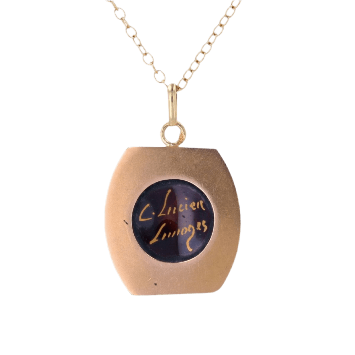 Médaille en or jaune et émail - Castafiore