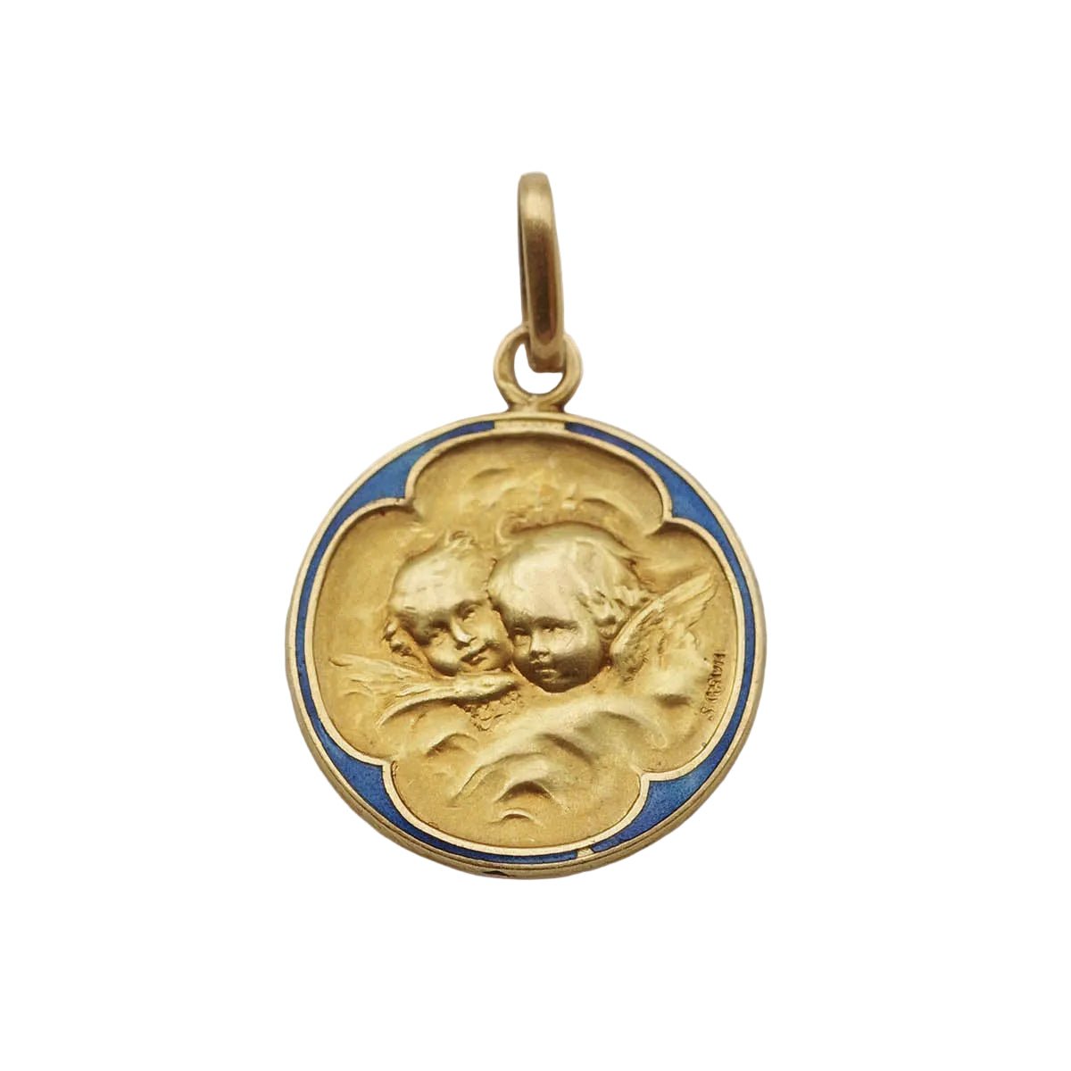 Médaille en or jaune et émail - Castafiore