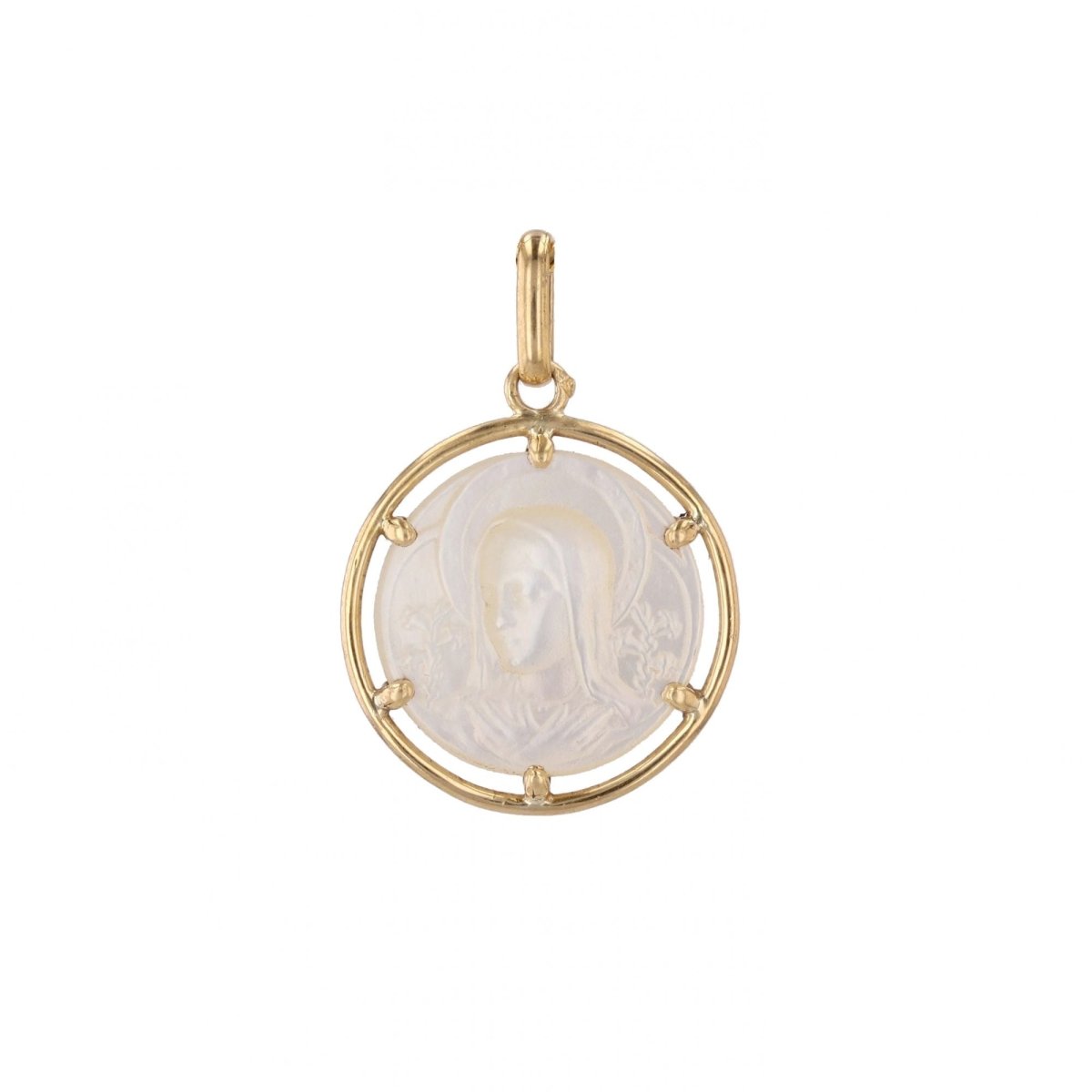 Médaille en or jaune et nacre - Castafiore