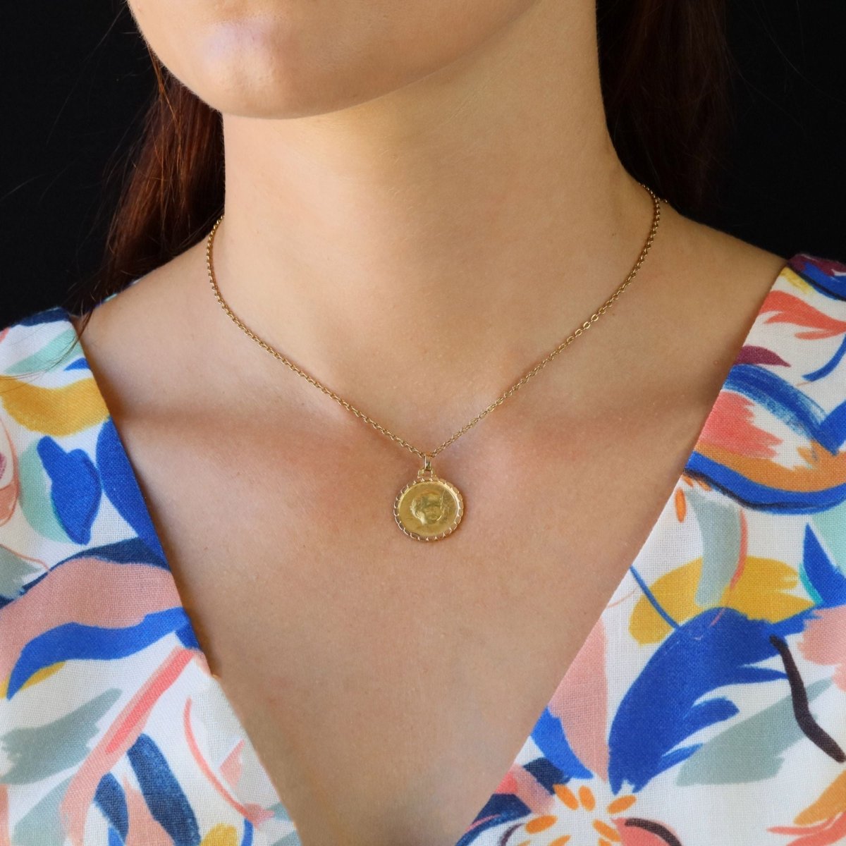 Médaille en or jaune et or rose - Castafiore