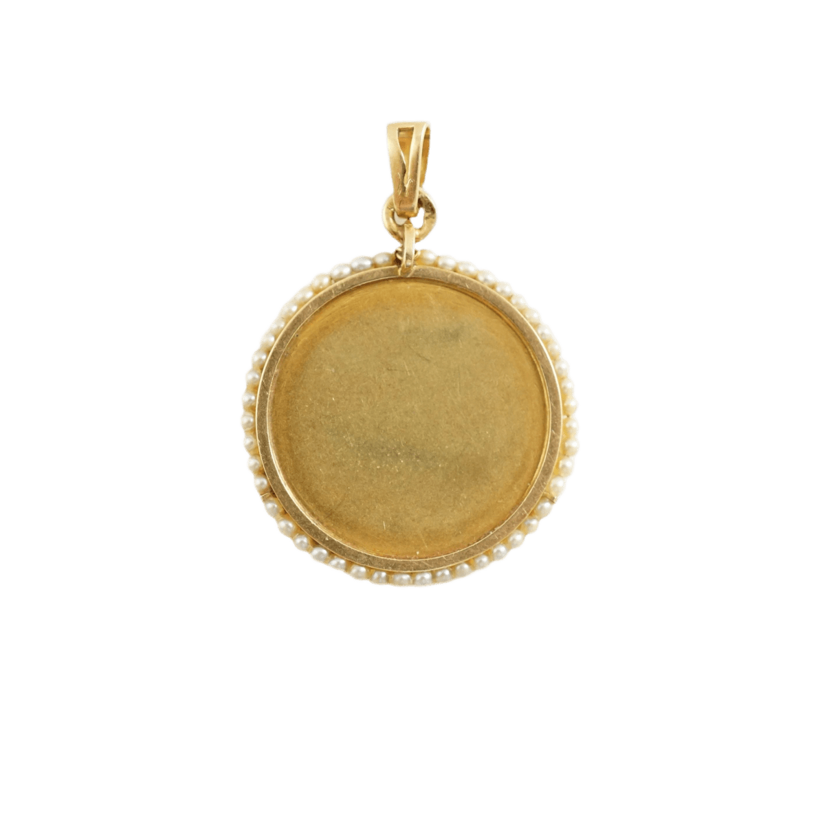 Médaille en or jaune et perles - Castafiore