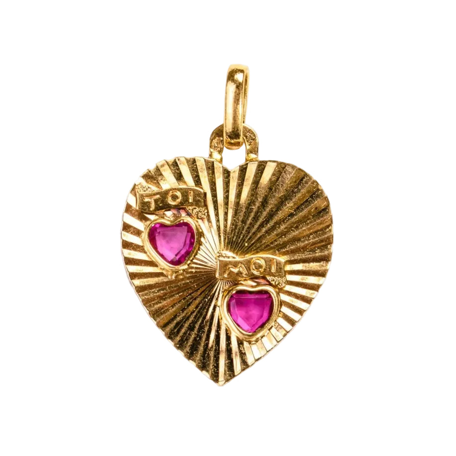 Médaille en or jaune et rubis - Castafiore