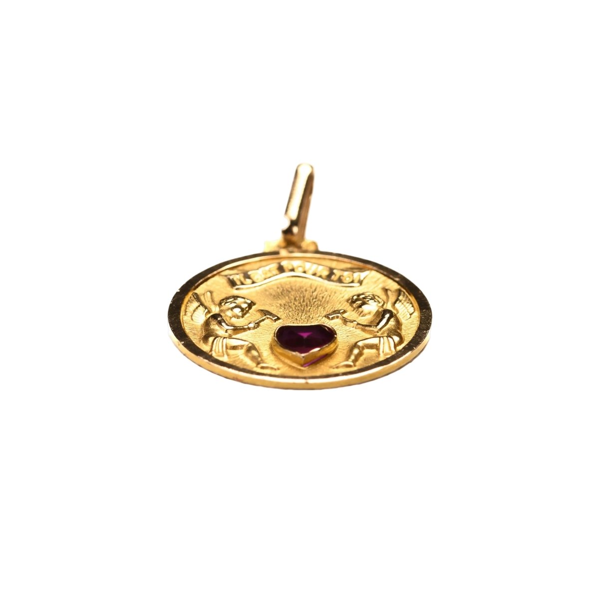 Médaille en or jaune et rubis - Castafiore