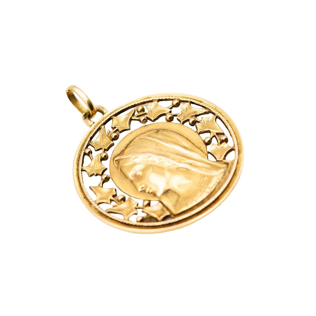 Médaille en or jaune signée Emile Dropsy - Castafiore