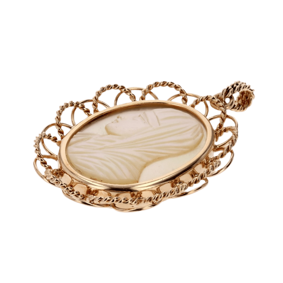 Médaille en or rose et nacre - Castafiore