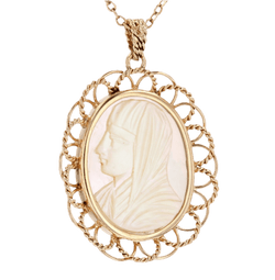 Médaille en or rose et nacre - Castafiore