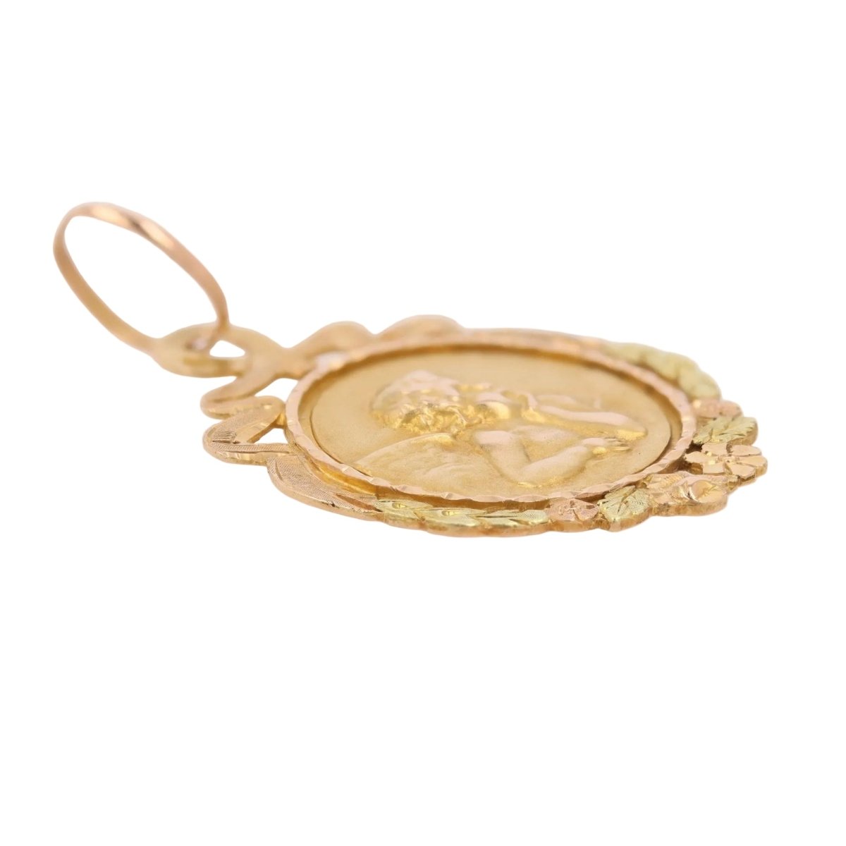 Médaille en or rose et or vert - Castafiore