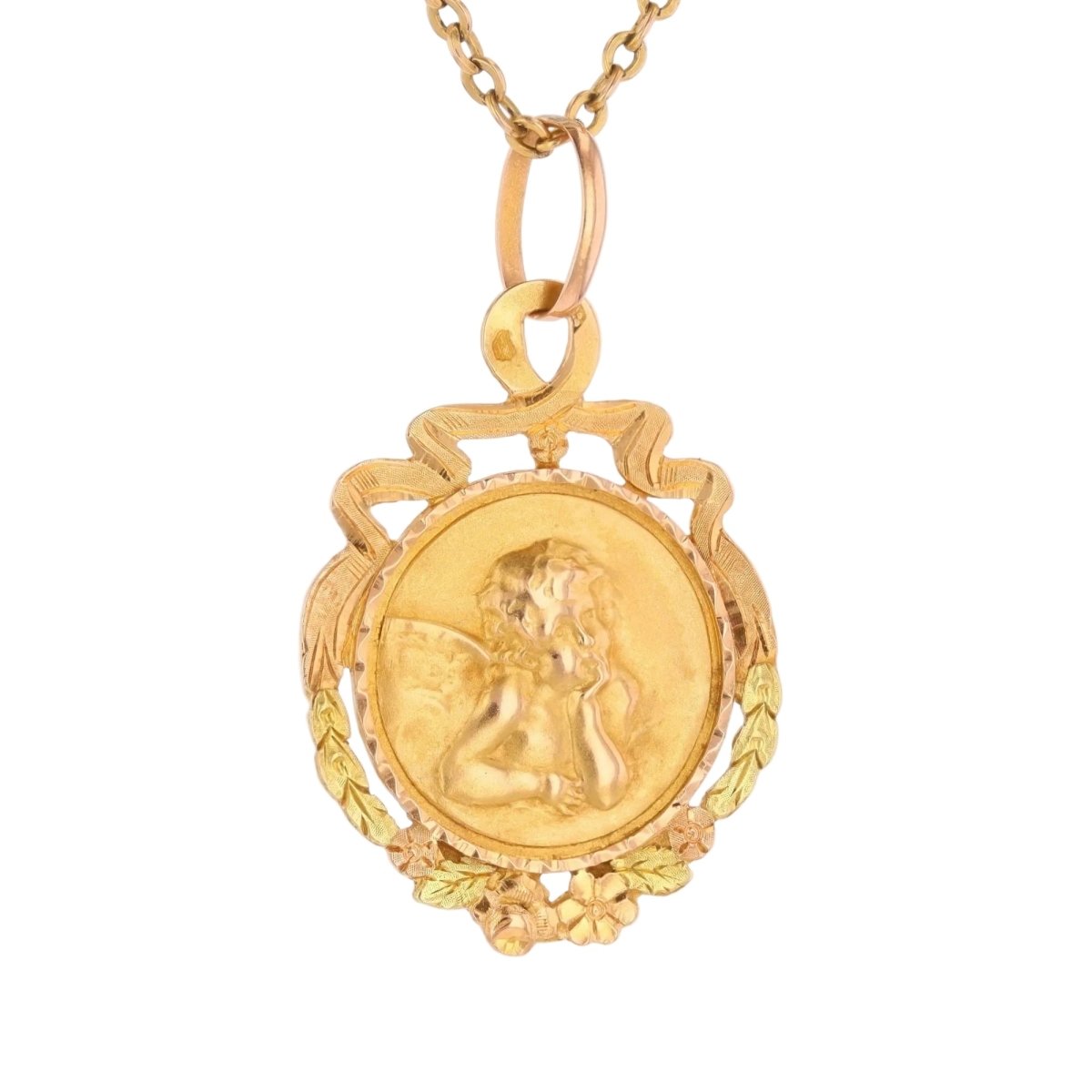 Médaille en or rose et or vert - Castafiore