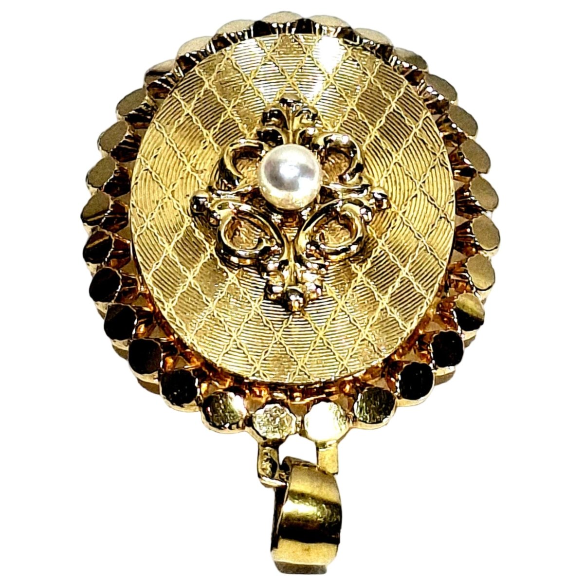 Médaille en or rose et perle - Castafiore