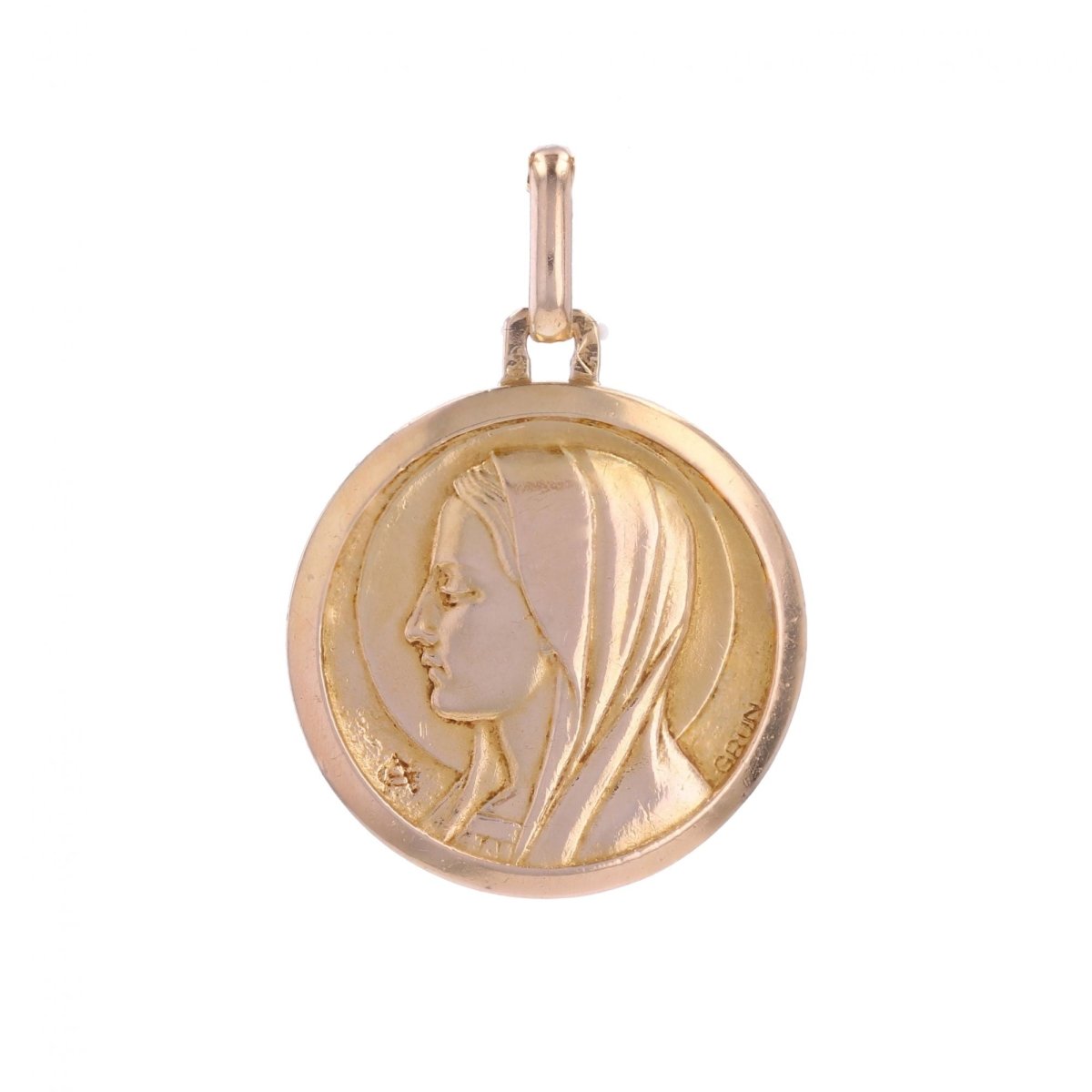 Médaille GRÜN Vierge en or rose - Castafiore