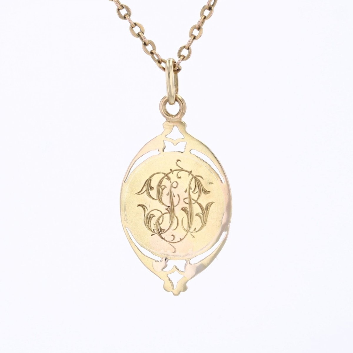 Médaille or jaune ajourée Vierge - Castafiore