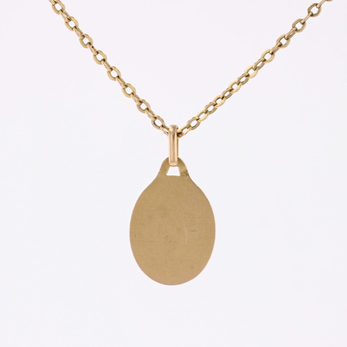 Médaille or jaune Ange en prière - Castafiore