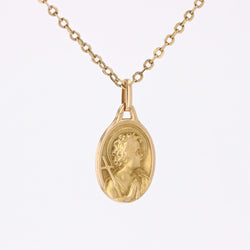 Médaille or jaune Ange en prière - Castafiore