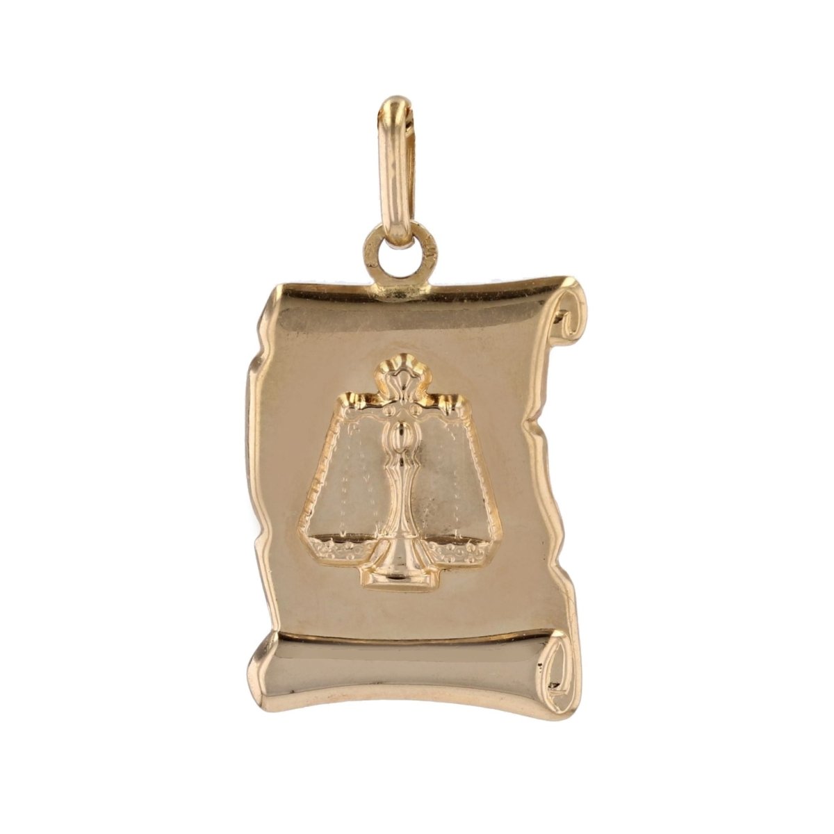 Médaille or jaune signe Balance - Castafiore