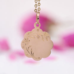 Médaille or rose polylobée ancienne - Castafiore
