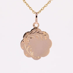 Médaille or rose polylobée ancienne - Castafiore