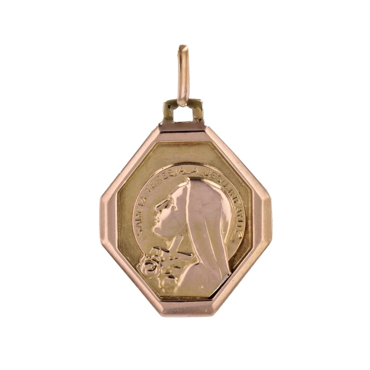 Médaille or rose Sainte Thérèse - Castafiore