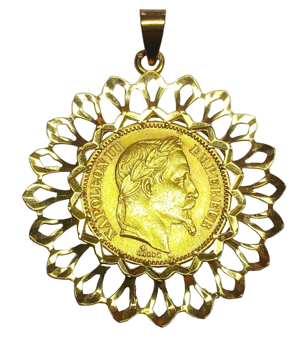 Médaille PORTE - PIÈCE Napoléon iii en or jaune - Castafiore
