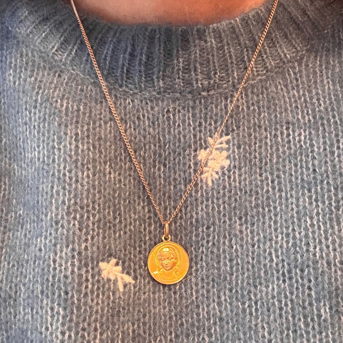 Médaille ronde Vierge Marie - Castafiore