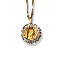 Médaille Vierge Marie en rosace - Castafiore