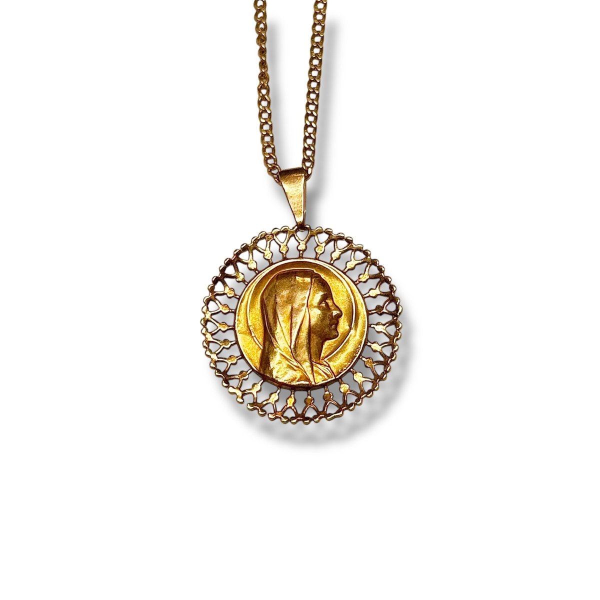 Médaille Vierge Marie en rosace - Castafiore