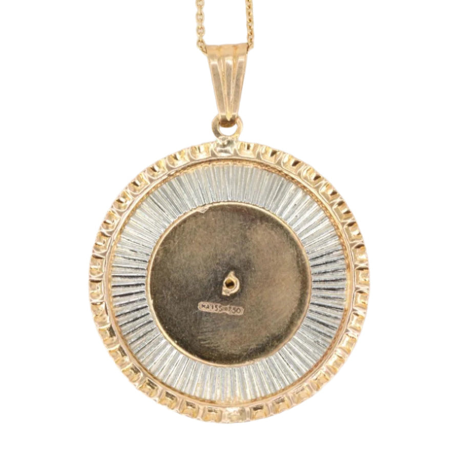 Médaille vintage en or jaune et blanc figurant la déesse Fortuna - Castafiore