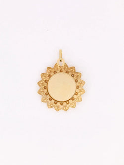 Médaille vintage Étoile d'amour or jaune rubis - Castafiore