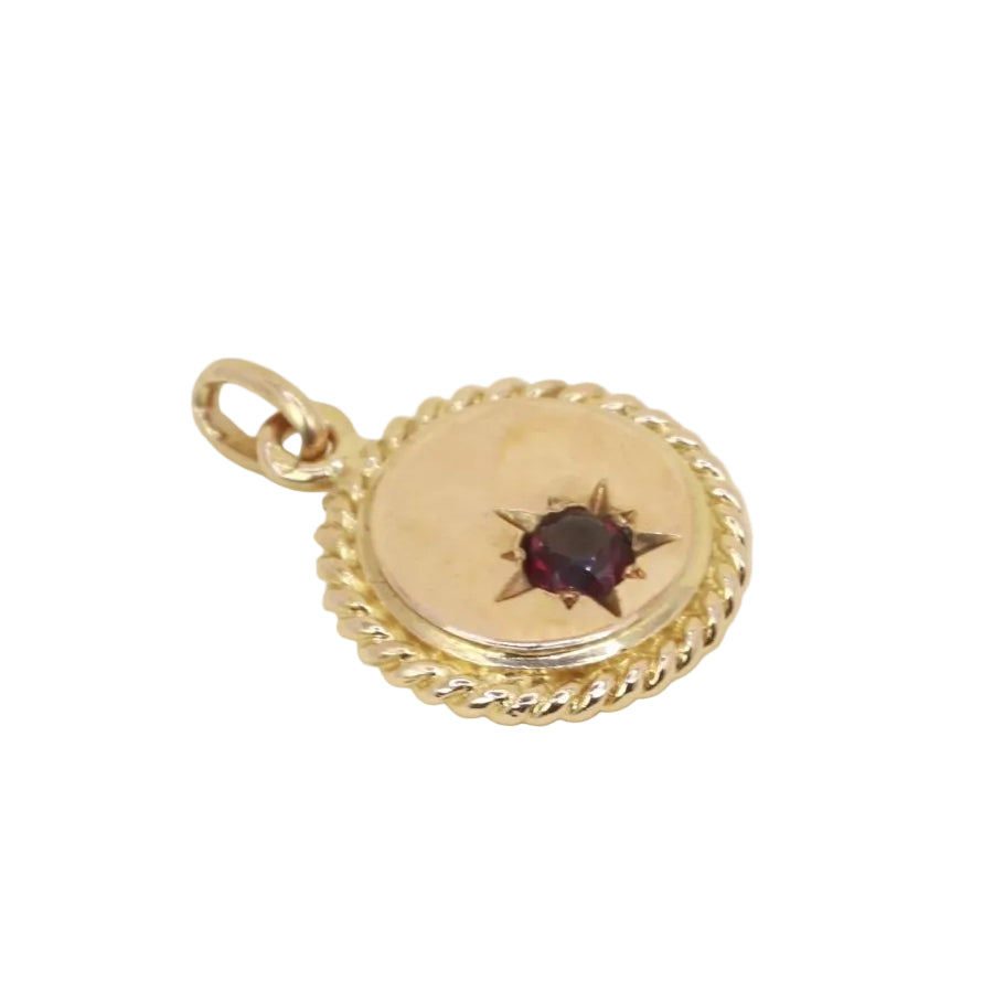 Médaille zodiaque Sagittaire or jaune rubis - Castafiore