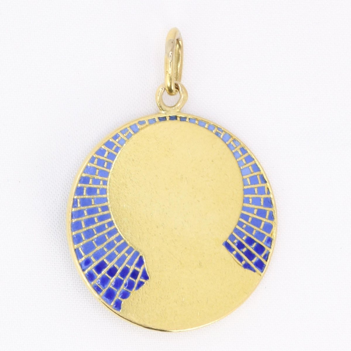Médailler VERNON en or jaune et émail bleu - Castafiore