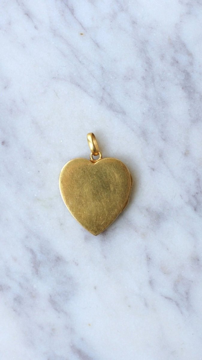 Médaillon cœur ouvrant en or, diamants, et perles - Castafiore