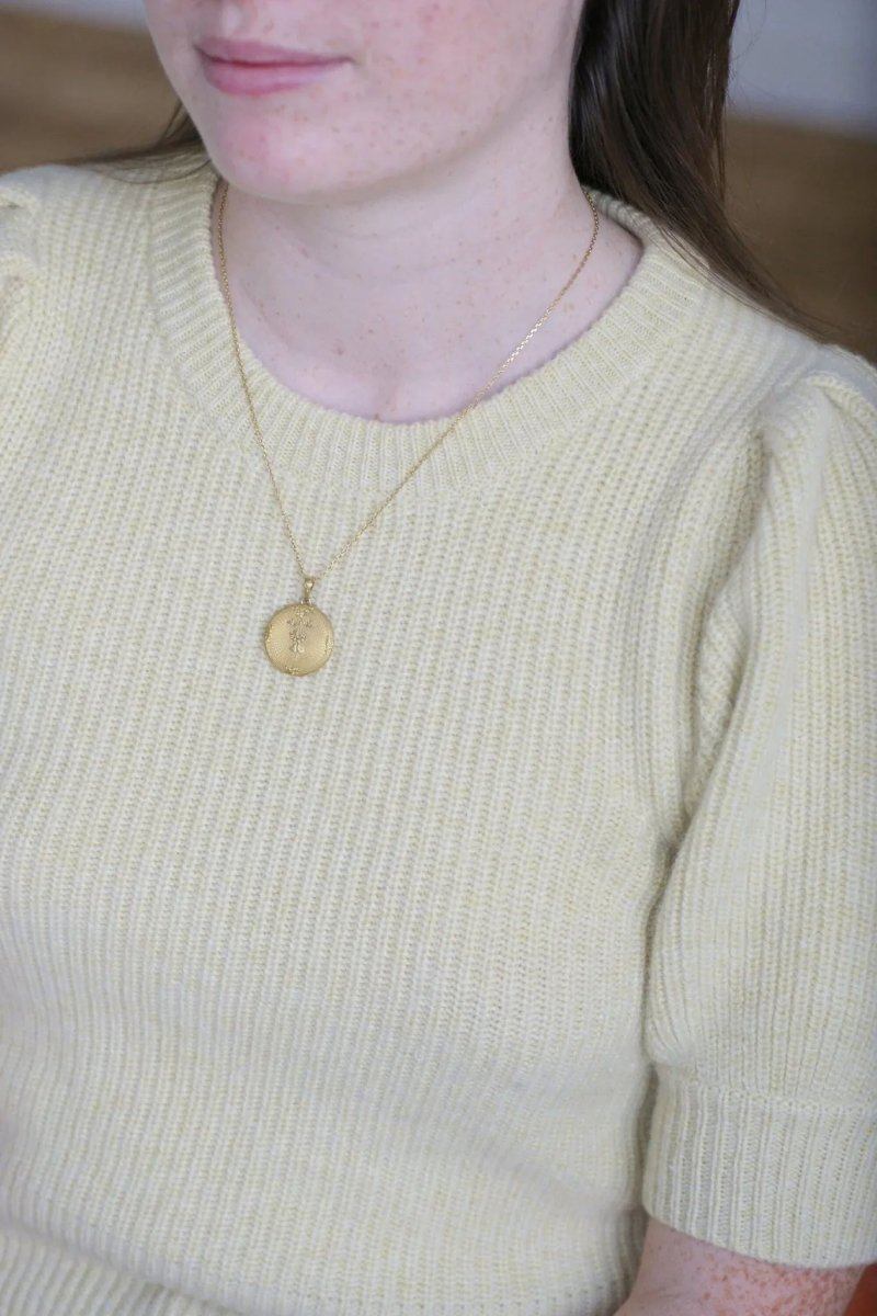 Médaillon Ouvrant Guirlande Or jaune - Castafiore