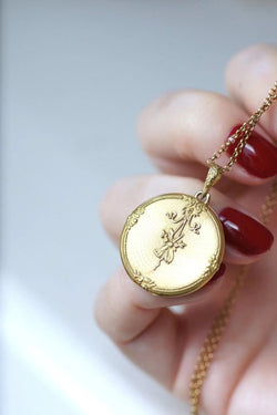 Médaillon Ouvrant Guirlande Or jaune - Castafiore