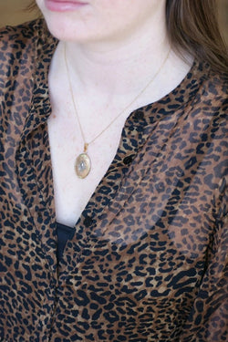 Médaillon ouvrant navette diamant taille rose - Castafiore