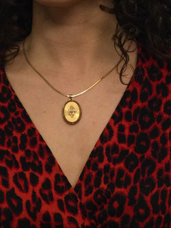 Médaillon Photo Or Et Perle - Castafiore