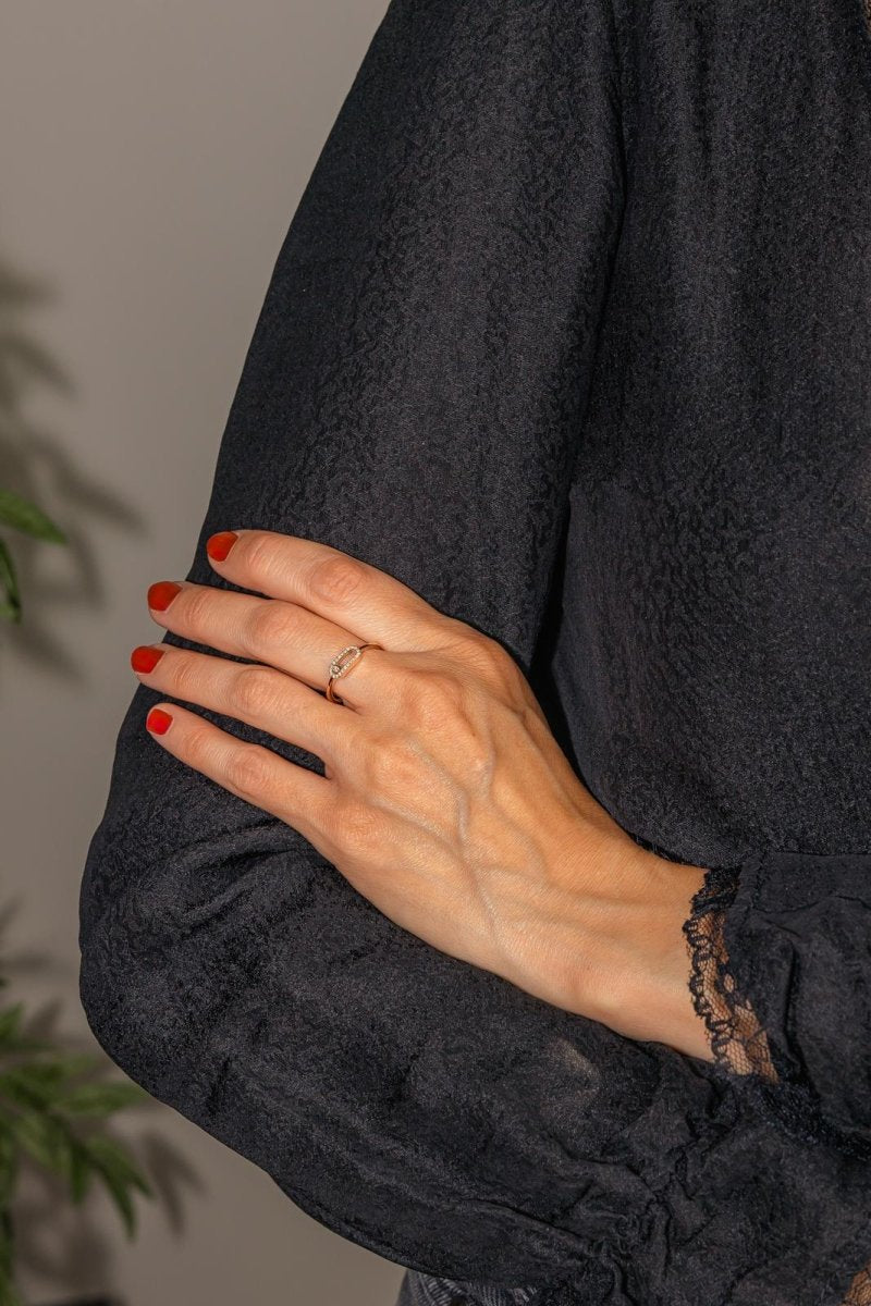 Messika Bague Move Uno Or rose Diamant - Castafiore