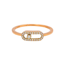 Messika Bague Move Uno Or rose Diamant - Castafiore