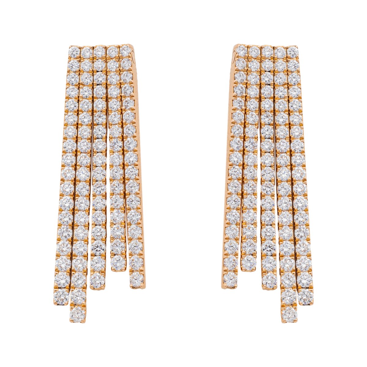 Messika Boucles d'oreilles Pendantes Diara Or rose Diamant - Castafiore