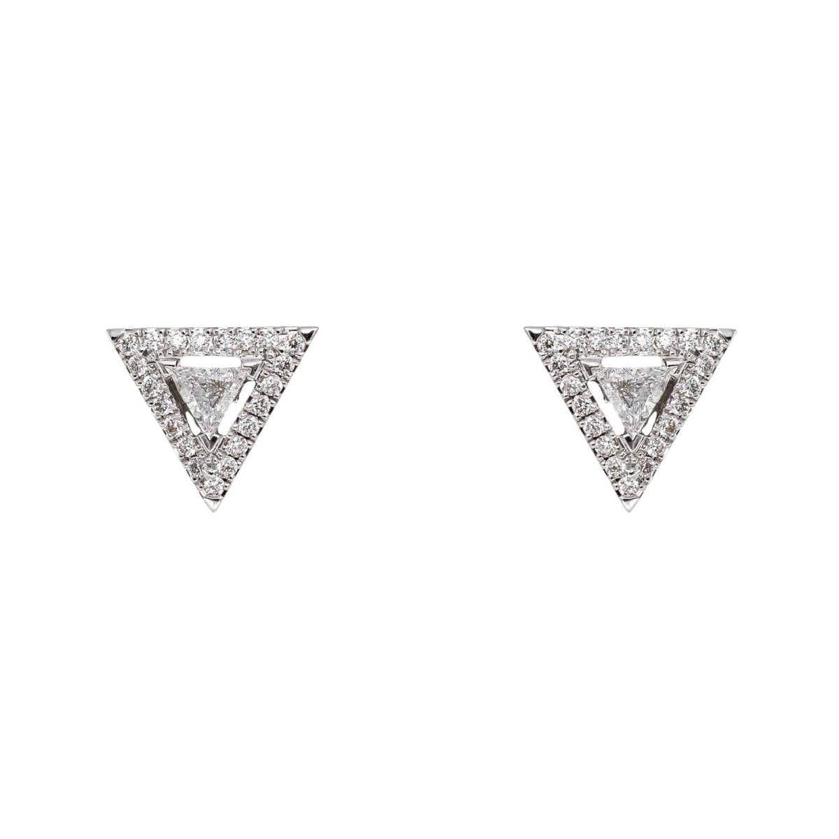 Messika Boucles d'oreilles Puces Théa Or blanc Diamant - Castafiore