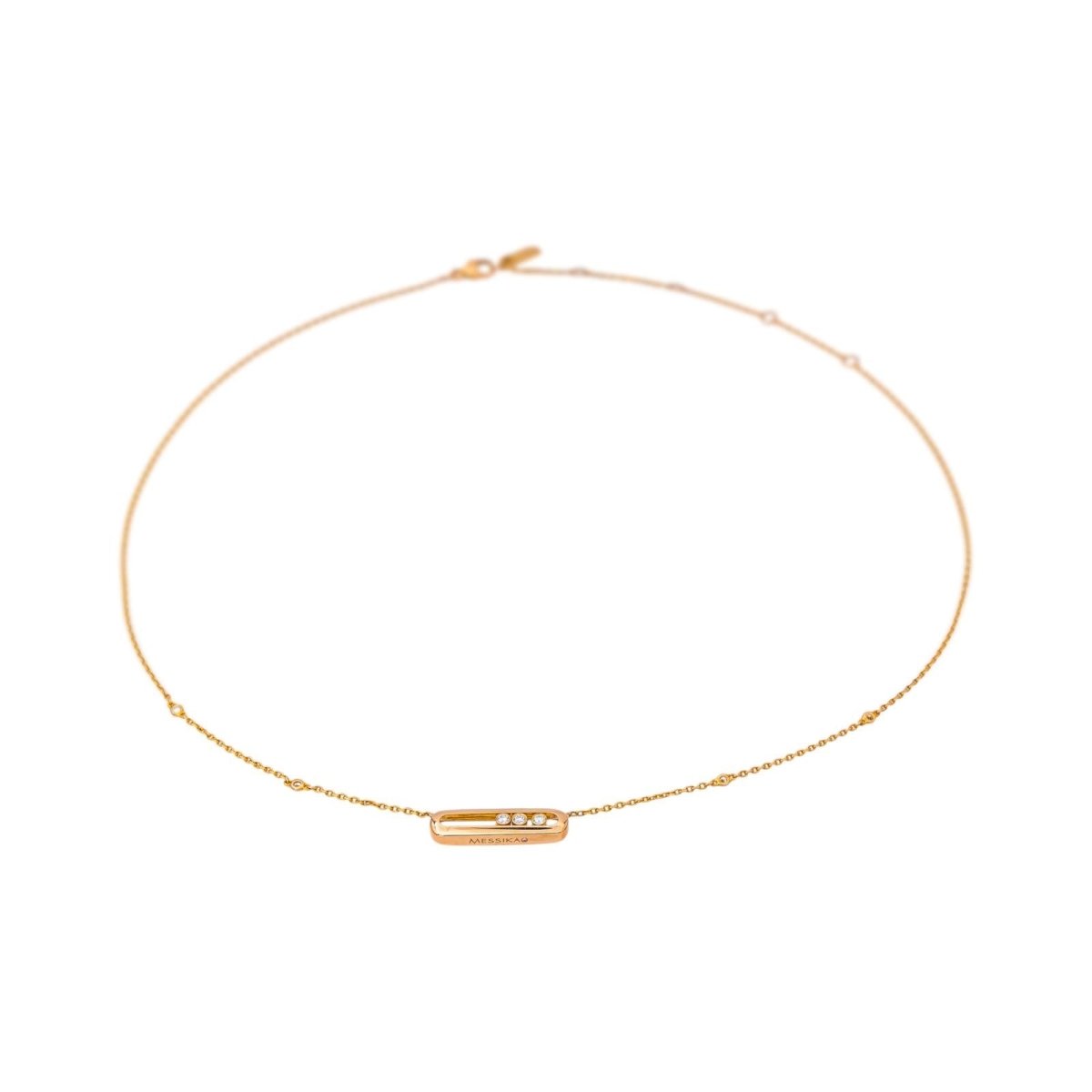 Messika Collier Move classique Or rose Diamant - Castafiore