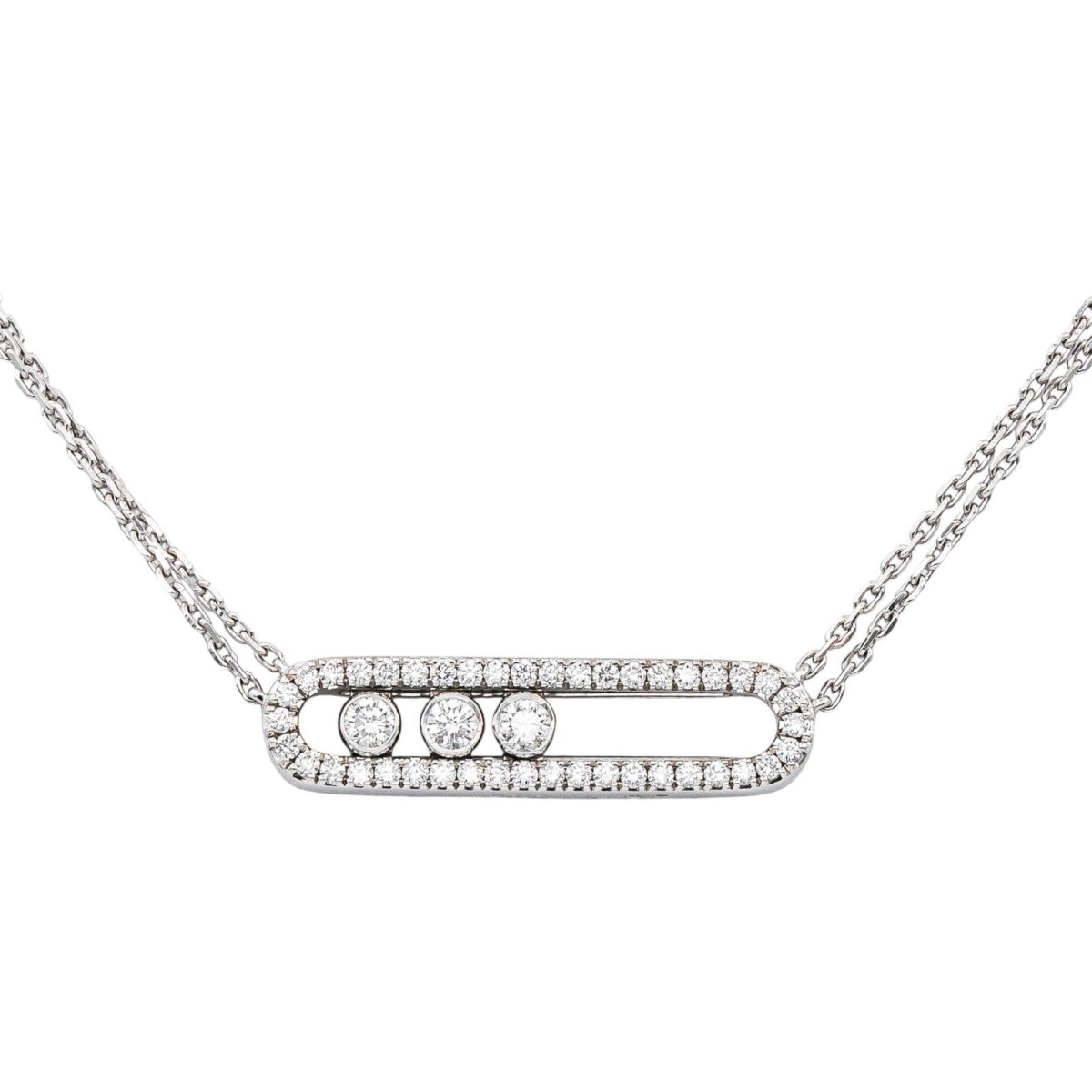 Messika Collier Move Or blanc Diamant - Castafiore