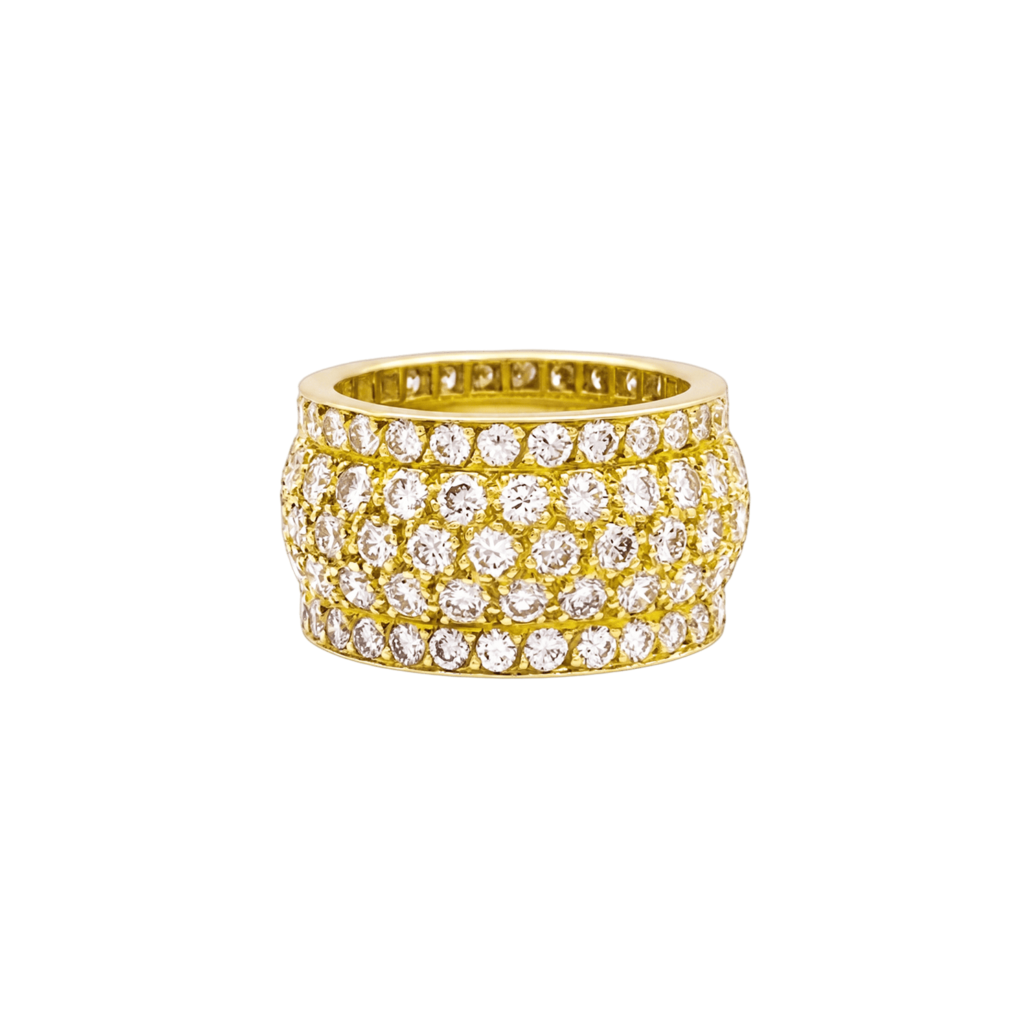 Bague bandeau Cartier, « Nigeria », or jaune et diamants.